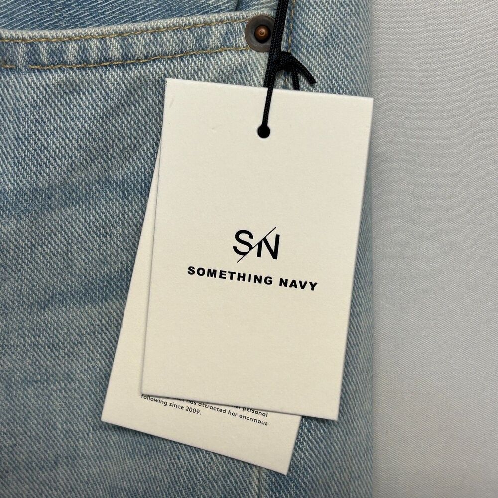 NWT Something Navy Women High Waist Straight Jeans Size 04/27 Blue Denim C134 20 - Picture 9 of 16